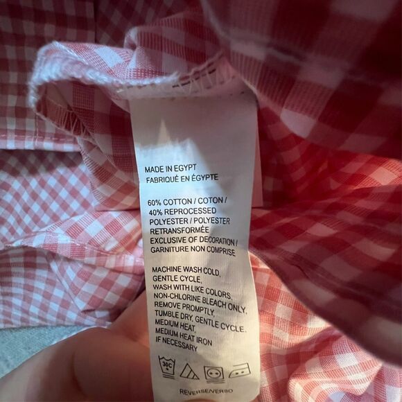 IZOD Men’s Dress Shirt LG Multi color checked White, Pink, Plaid Work, Dress - Picture 4 of 7